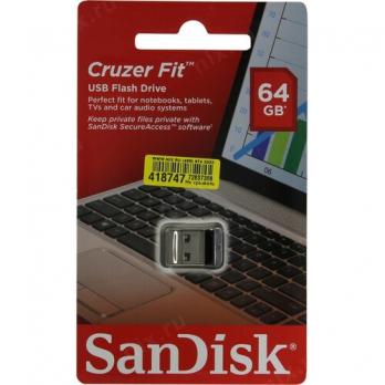 Флешка USB2.0 64GB SanDisk Cruzer Fit (SDCZ33-064G-G35)