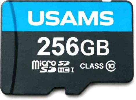 Карта памяти microSD/TF 256GB Usams + Adapter
