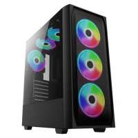 Корпус ATX DeTech DT-8017 RGB, black