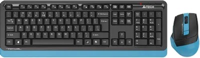 Комплект клавиатура + мышь A4Tech Fstyler FG1035, black-blue