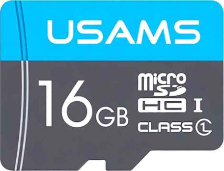 Карта памяти microSD/TF 16GB Usams + Adapter