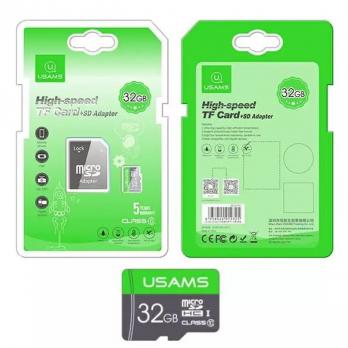 Карта памяти microSDHC 32GB Usams + Adapter