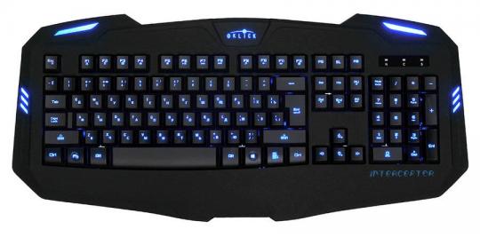 Клавиатура Oklick 730G INTERCEPTOR (943633), USB, c подставкой для запястий, черный