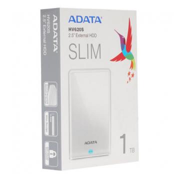 Внешний HDD 1TB Adata HV620 Slim, white