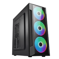 Корпус DeTech C3147s RGB; ATX; без БП; black