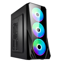 Корпус DeTech C3148s RGB; ATX; без БП; black