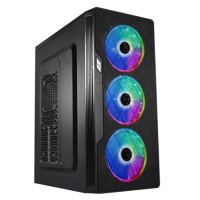 Корпус DeTech C3146s RGB; ATX; без БП; black