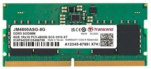 Оперативная память SODIMM DDR5-5200 8GB Transcend Jetram