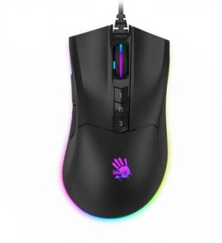 Мышь USB A4Tech Bloody P90s Stone Black; 7 кнопок; 8000 dpi; черный/RGB-подсветка