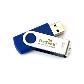 Флешка USB3.0 16GB DeTech Swivel