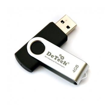 Флешка USB2.0 4GB DeTech Swivel