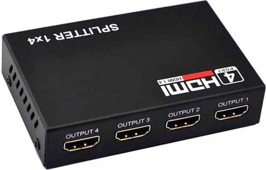Сплиттер HDMI DeTech 4Kx2K, 4-выхода