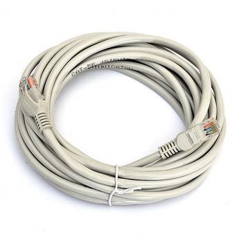 Патч-корд RJ-45 UTP 5e, DeTech 7m, литой, grey