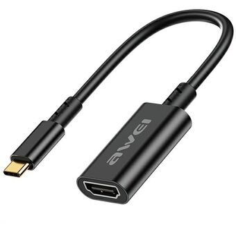 Переходник USB-C(M)/HDMI(F) Awei CL-217T, 4K, 30Hz