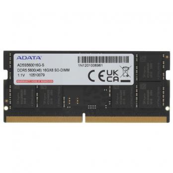 Оперативная память SODIMM DDR5-5600 16GB Adata (AD5S560016G-S)