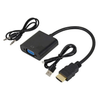 Переходник VGA - HDMI-VGA+Audio DeTech (BOX)