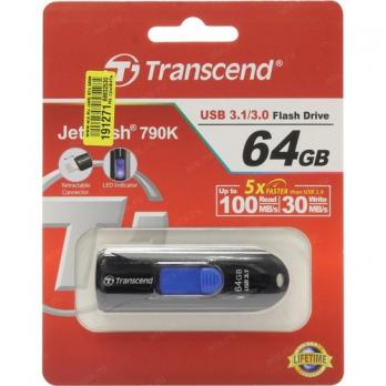 Флешка USB3.0 64GB Transcend JetFlash 790W