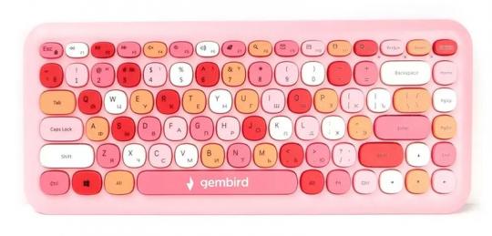 Клавиатура беспроводная Gembird KBW-5 Pink