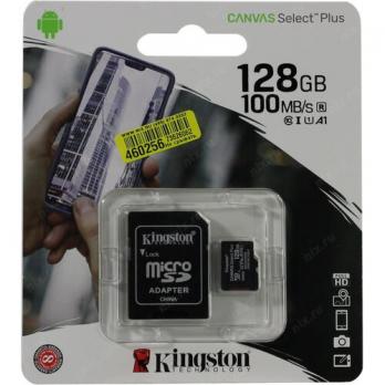 Карта памяти microSDXC 128GB Kingston Canvas Select Plus