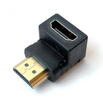 Переходник HDMI-HDMI AM-AF DeTech угловой