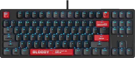 Клавиатура A4Tech Bloody AT87, black-red