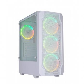 Корпус DeTech DT-8010 RGB; ATX; без БП; white