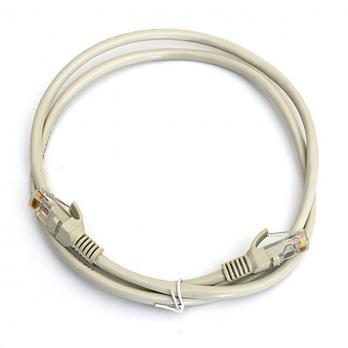 Патч-корд DeTech 2м; RJ-45; UTP 5e; литой, серый