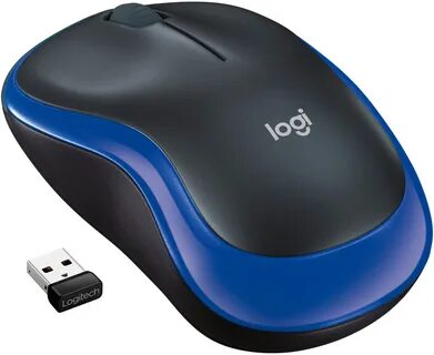 Мышь беспроводная Logitech M185, blue