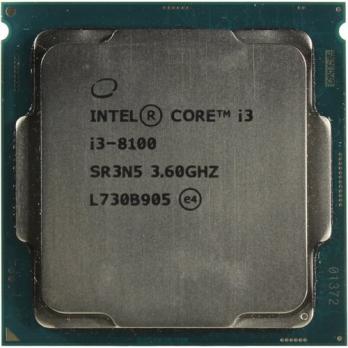 Процессор Intel s1151-v2 Core i3 8100, Tray