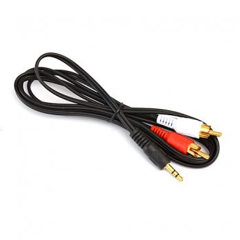 Кабель MiniJack3.5 (M) - 2xRCA (M) DeTech, 1.5m
