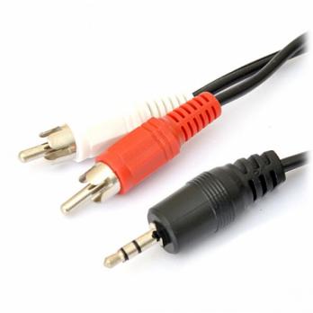 Кабель MiniJack3.5 (M) - 2xRCA (M) DeTech, 3m