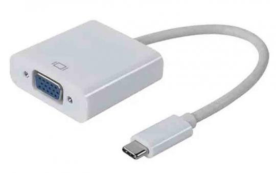 Переходник Type-C(M) / VGA(F) DeTech
