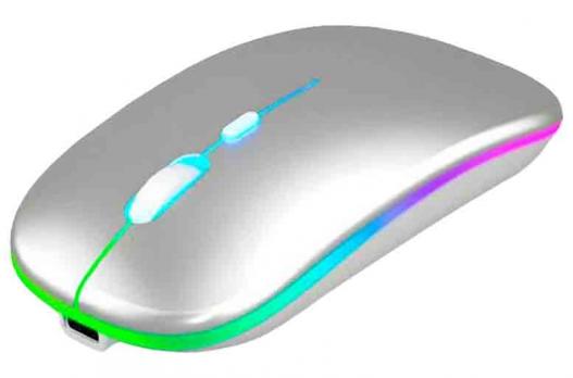 Мышь беспроводная/BT Perfeo Lux, silver