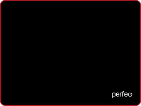 Коврик для мыши Perfeo Black, red