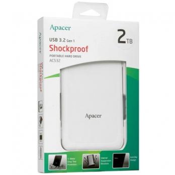 Внешний HDD 2TB Apacer AC532, white