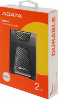 Внешний HDD 2TB Adata DashDrive Durable HD650, black