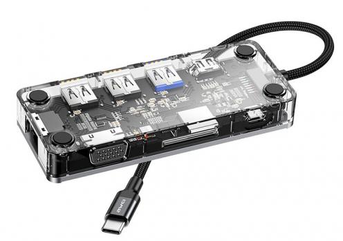 USB-Hub Type-C Awei HUB3, 9in1, PD100W