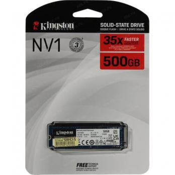 SSD-накопитель M.2 NVMe 500GB Kingston NV1 (SNVS/500G) 2100/1700MB/s, TLC, 150TBW