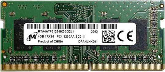 Оперативная память SODIMM DDR4-3200 4GB Micron (MTA4ATF51264HZ-3G2J1)