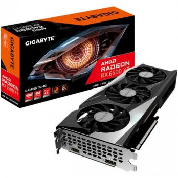 Видеокарта AMD Radeon RX 6500 XT Gigabyte (GV-R65XTGAMING OC-4GD) 64bit, 4GB, GDDR6, DP, HDMI, 3xC