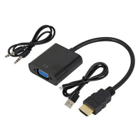 Переходник HDMI (M) - VGA (F) + Audio DeTech (Box)