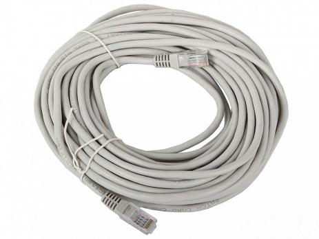 Патч-корд RJ-45 UTP 5e, DeTech 30m, grey