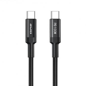 Кабель Type-C Awei CL117T, 5A, PD100W, 1m