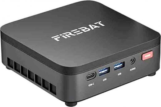 Mini-PC FireBat Ryzen 7 7730U, 16GB, 512GB, Radeon, WiFi, BT, black