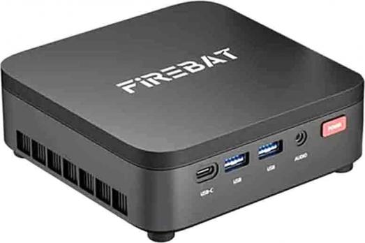 Mini-PC FireBat Ryzen 5 6600H, 16GB, 512GB, Radeon, WiFi, BT, Win, black