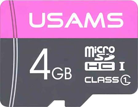 Карта памяти microSD/TF 4GB Usams + Adapter
