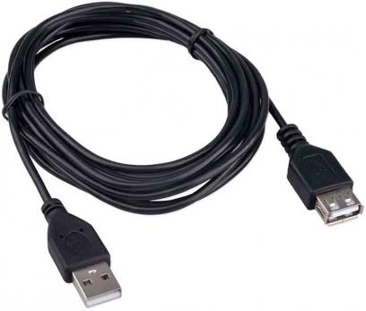Кабель USB2 AM-AF удлинитель, 5m, black
