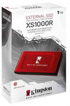 Внешний SSD 1TB Kingston SXS1000, red