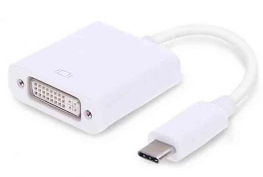 Переходник Type-C (M) - DVI (F) DeTech, 0.1m