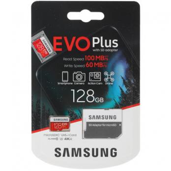 Карта памяти microSDXC 128GB Samsung EVO Plus